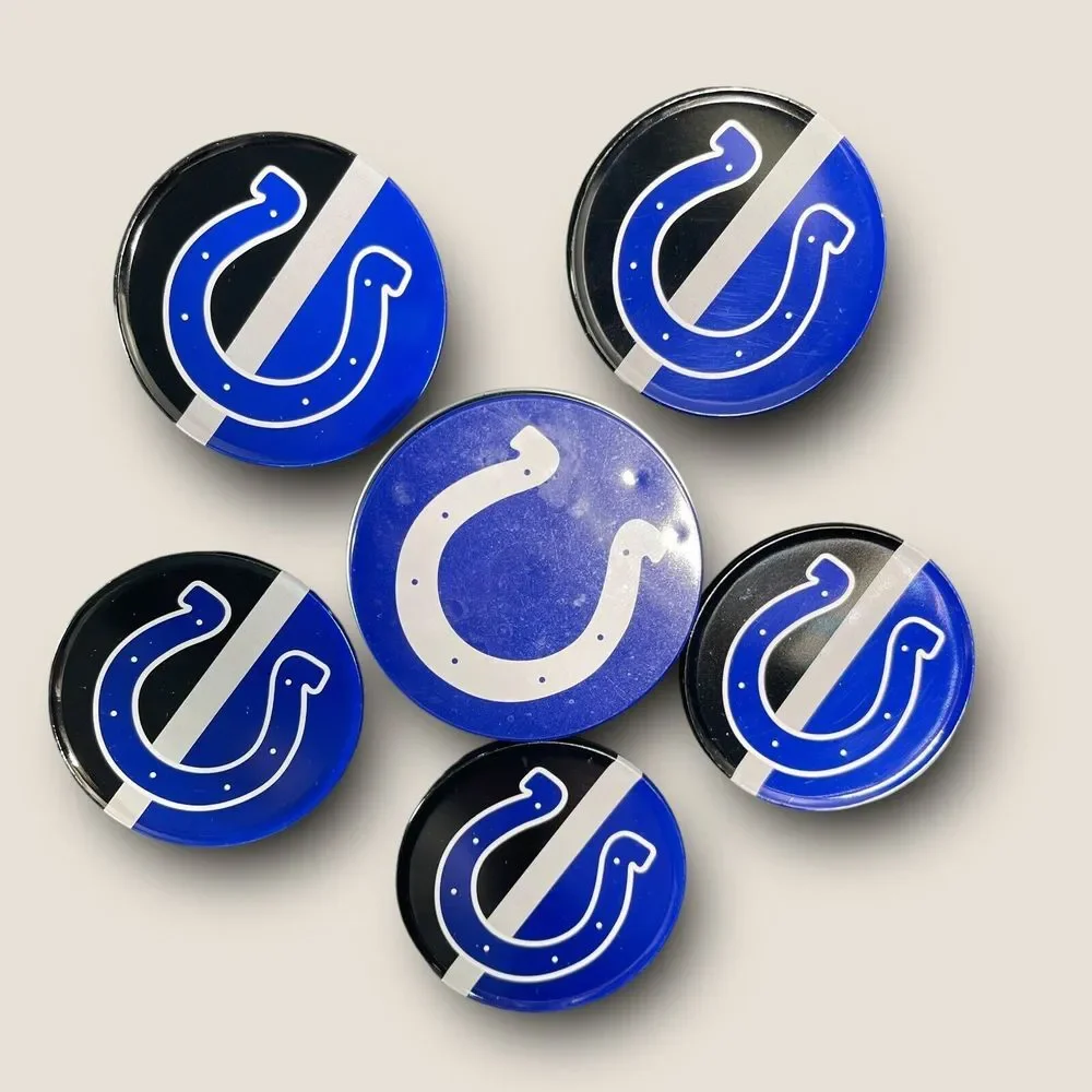 Indianapolis Colts 6pc Beverage Coaster Set Colts 5 Coasters/Tin Storage Box NFL